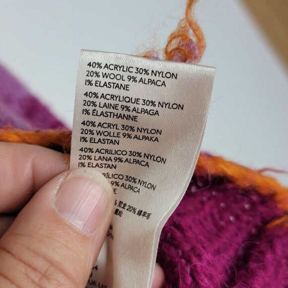 Anthropologie Women's Gradient Knit Sweater size XS Acrylic/Nylon/Wool/Alpaca - Picture 5 of 9